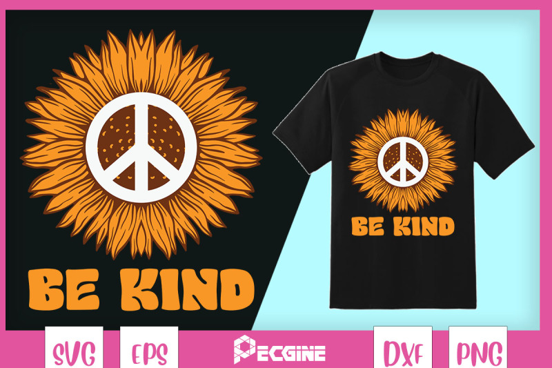 be-kind-hippies-sunflower-vintage