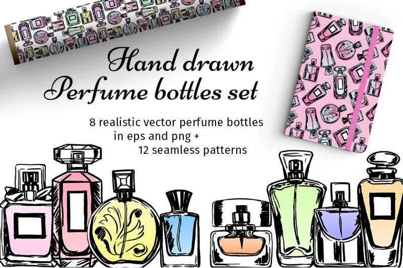 hand-drawn-perfume-bottles-set