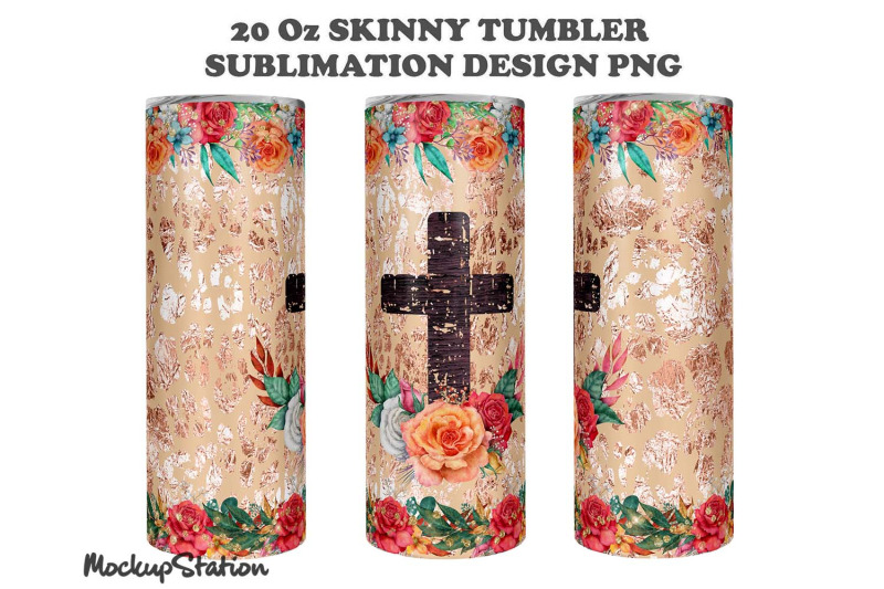 christian-tumbler-design-png-cross-floral-sublimation