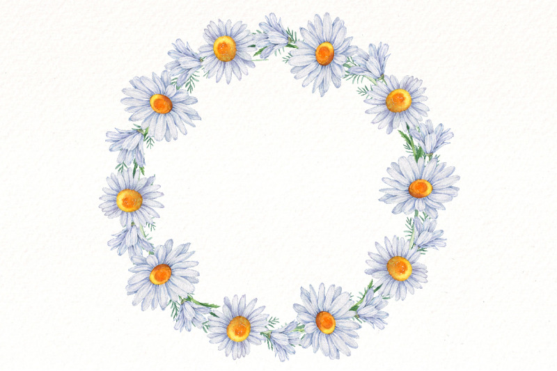 daisy-weath-clipart-watercolor-spring-flower-wreath-png