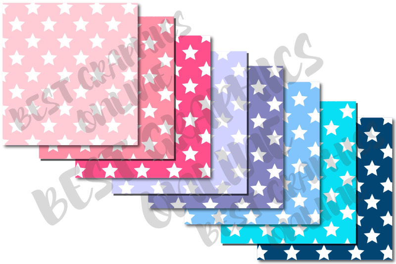 100-stars-digital-papers-background-pattern-paper-pack