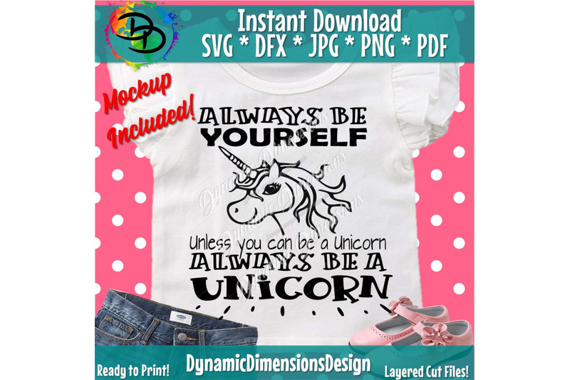 unicorn-svg-always-be-yourself-unicorn-shirt-cute-fun-magical-girl