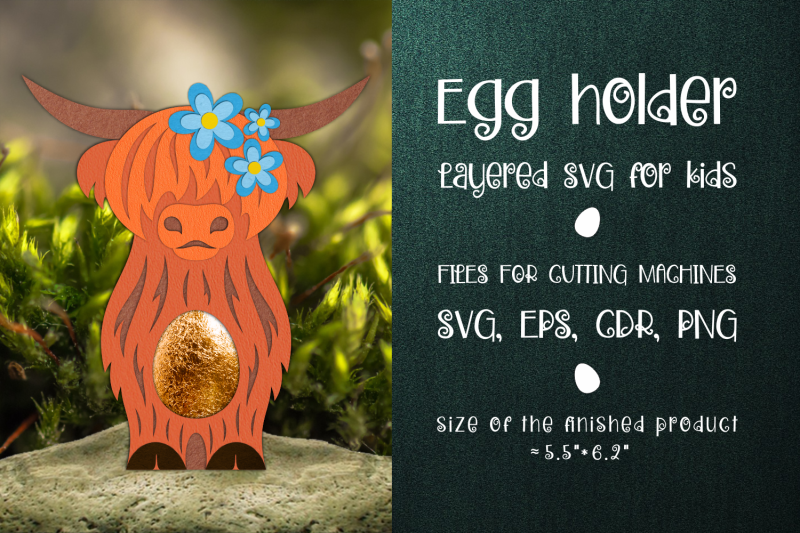 scottish-highland-cow-easter-egg-holder-template