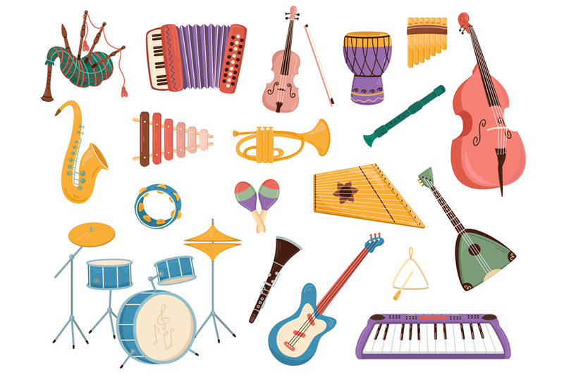 musical-instruments-electronic-and-traditional-instruments-cartoon-s