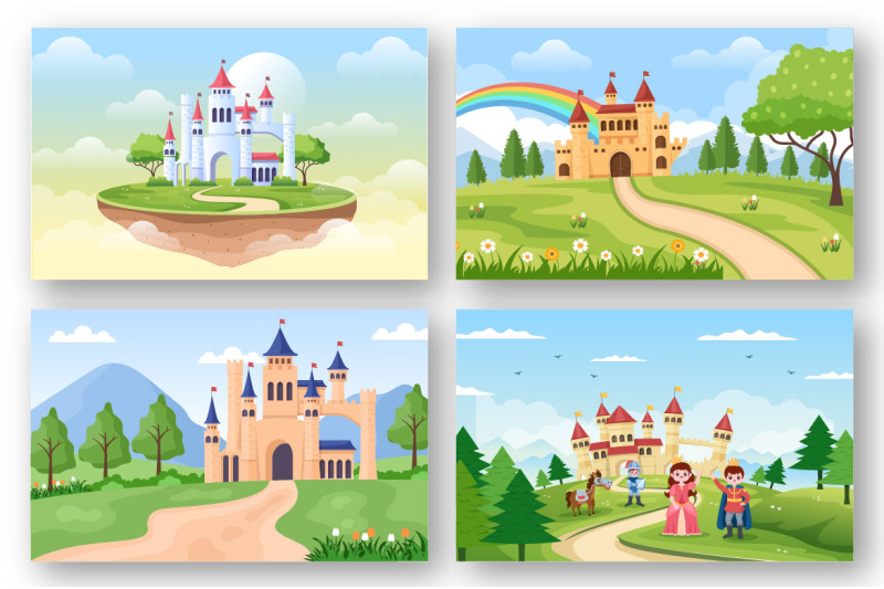 20-castle-with-prince-and-queen-cartoon-illustration