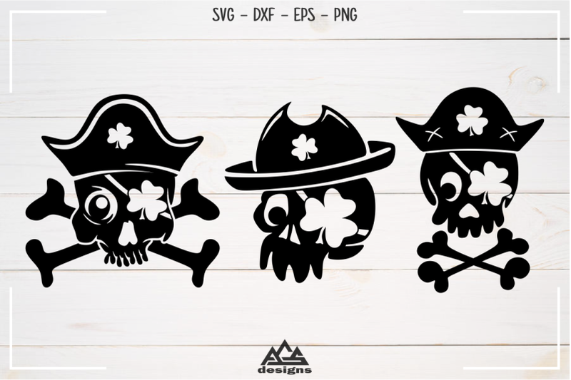 funny-shamrock-pirate-skull-st-patrick-svg-design