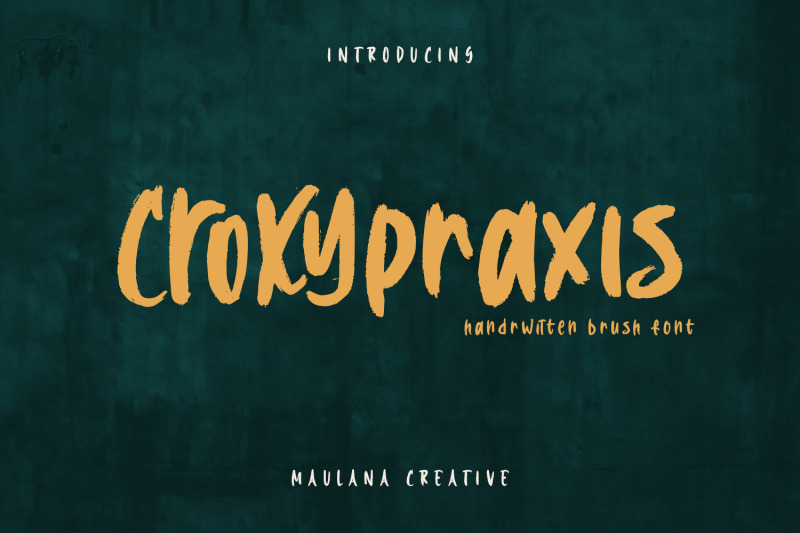 croxypraxis-handwritten-brush-font