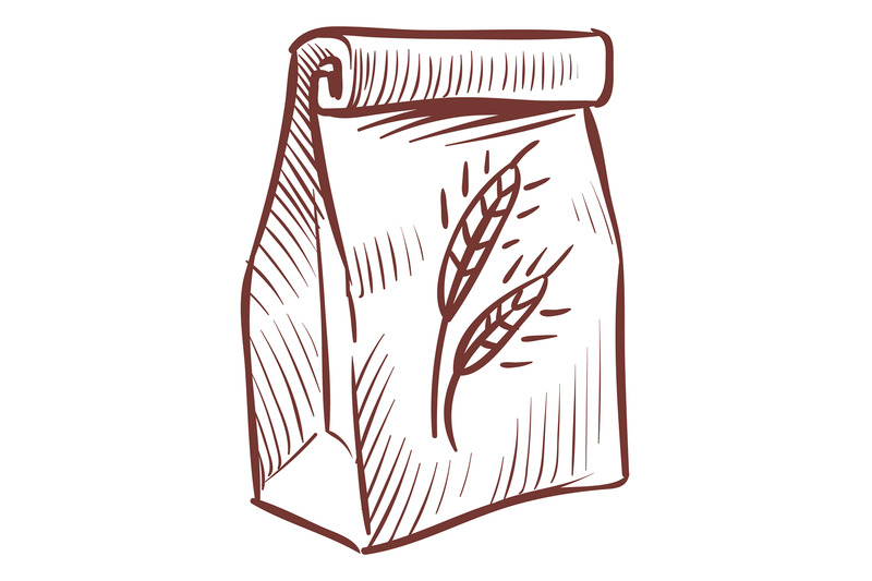 paper-bag-with-grain-symbol-bakery-bread-package-sketch