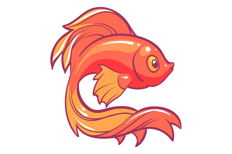 goldfish-icon-cartoon-golden-fish-underwater-animal