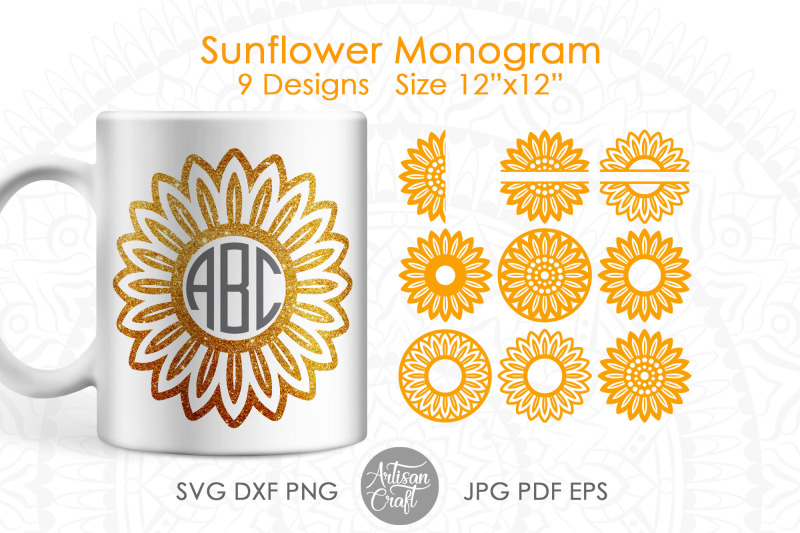 sunflower-monogram-svg