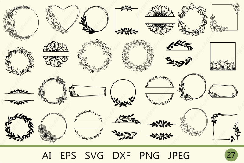 floral-wreath-bundle-svg-flower-circle-border-monogram-dxf