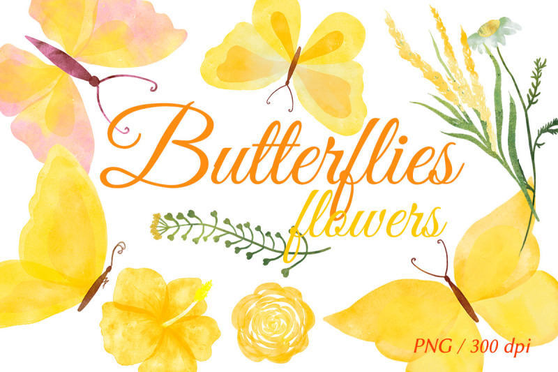 yellow-butterflies-and-flowers-clipart