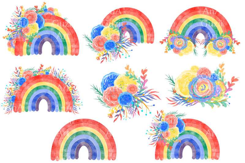 rainbow-and-floral-clipart
