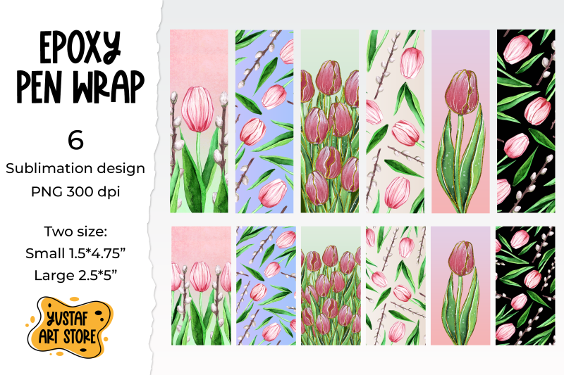 tulip-flowers-epoxy-pen-wrap-sublimation-design