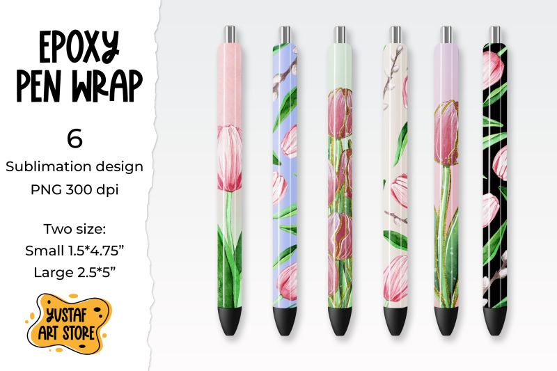 tulip-flowers-epoxy-pen-wrap-sublimation-design