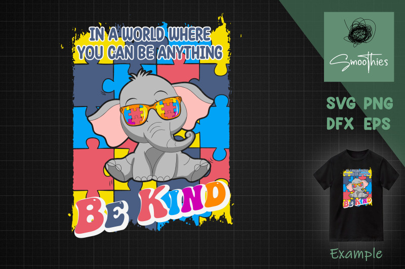 be-kind-elephant-puzzle-autism-awareness