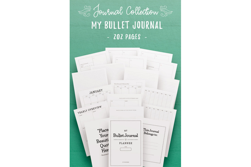 My Bullet Journal Planner InDesign Templates Collection By Janice Designs