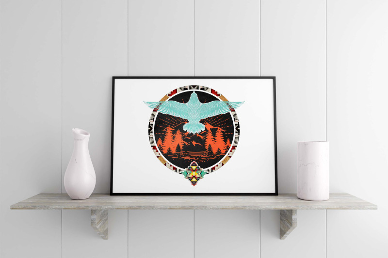 retro-eagle-and-wild-life-sublimation