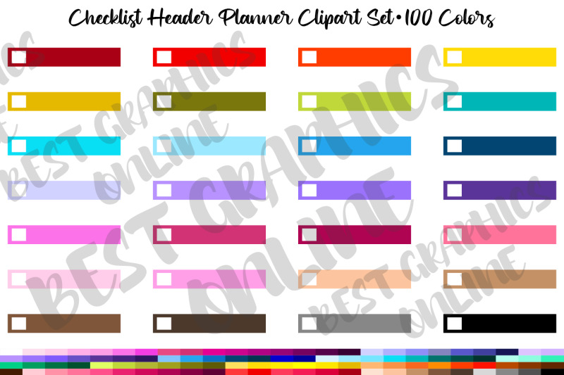 100-checkbox-task-header-box-planner-stickers-clipart-set