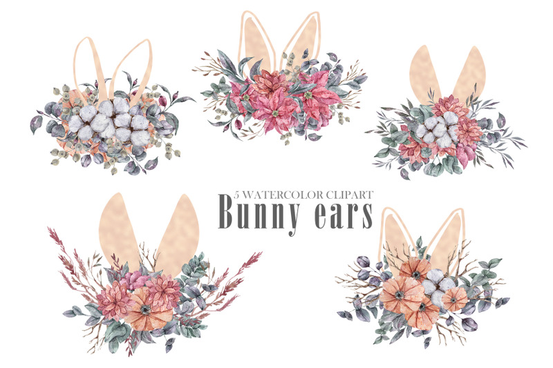 watercolor-easter-bunny-ears-clipart-5-png-files
