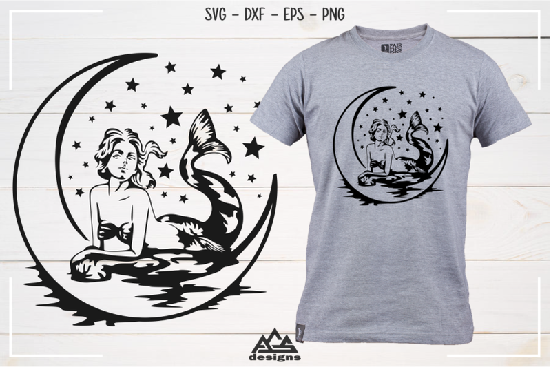 mermaid-and-moon-svg-design