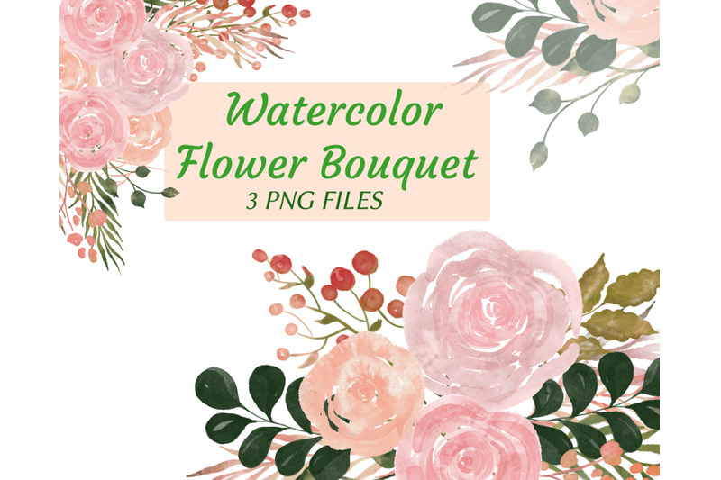 watercolor-floral-clipart-pink-bouquet