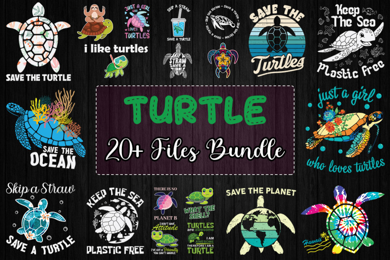 turtle-save-the-ocean-graphic-bundle
