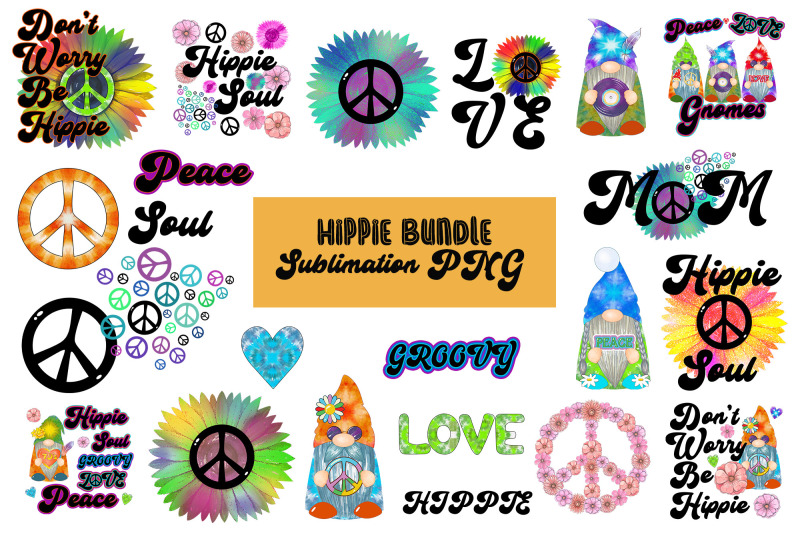 hippie-sublimation-design-png-bundle