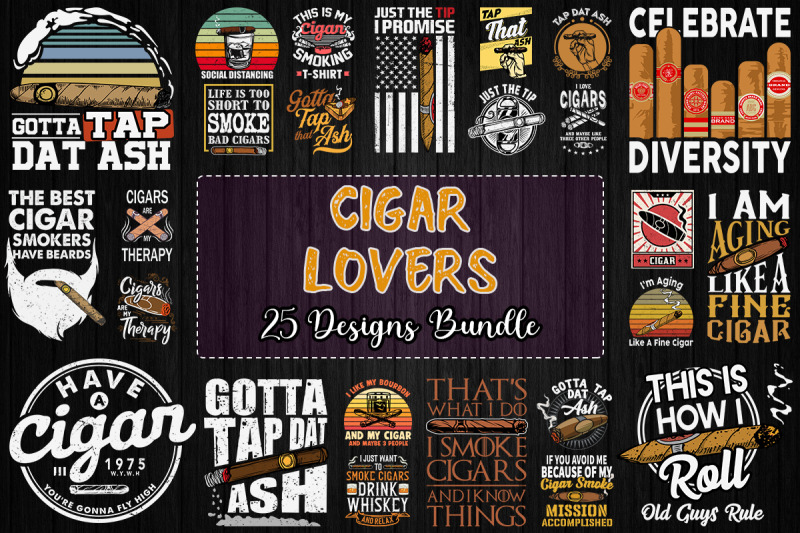 cigar-lover-t-shirt-design-bundle