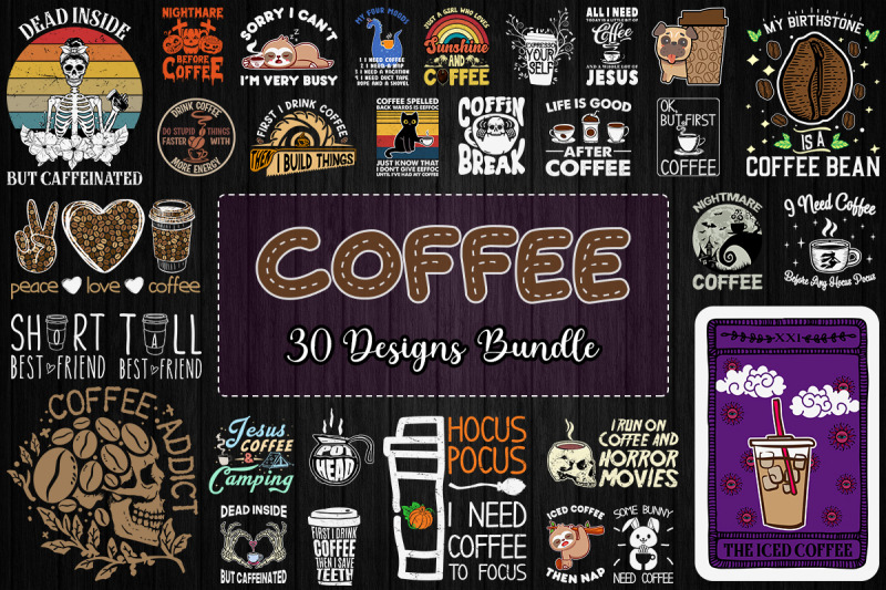 coffee-t-shirt-design-bundle