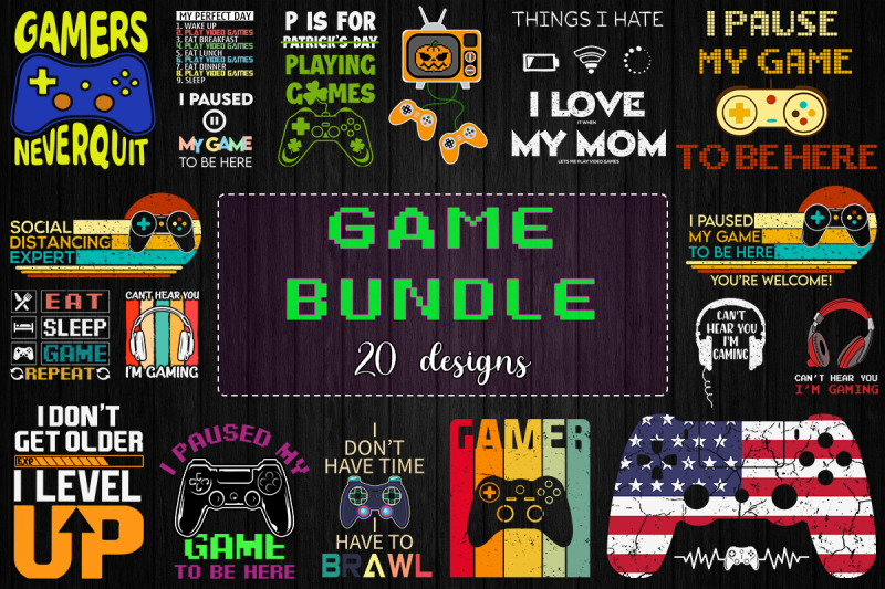 game-tshirt-design-bundle