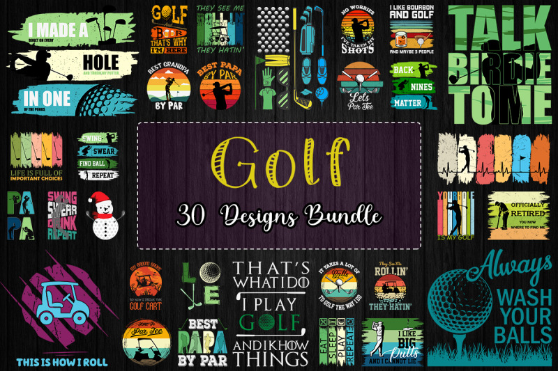 golf-tshirt-design-bundle