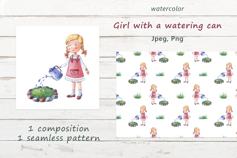 watercolor-girl-with-a-watering-can