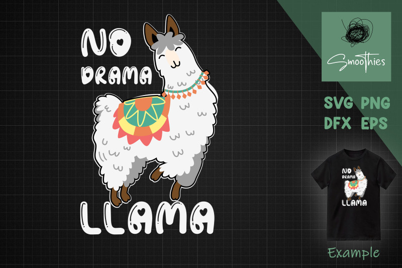 no-drama-llama-funny-lama-svg