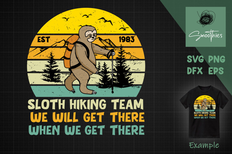 sloth-svg-sloth-hiking-team