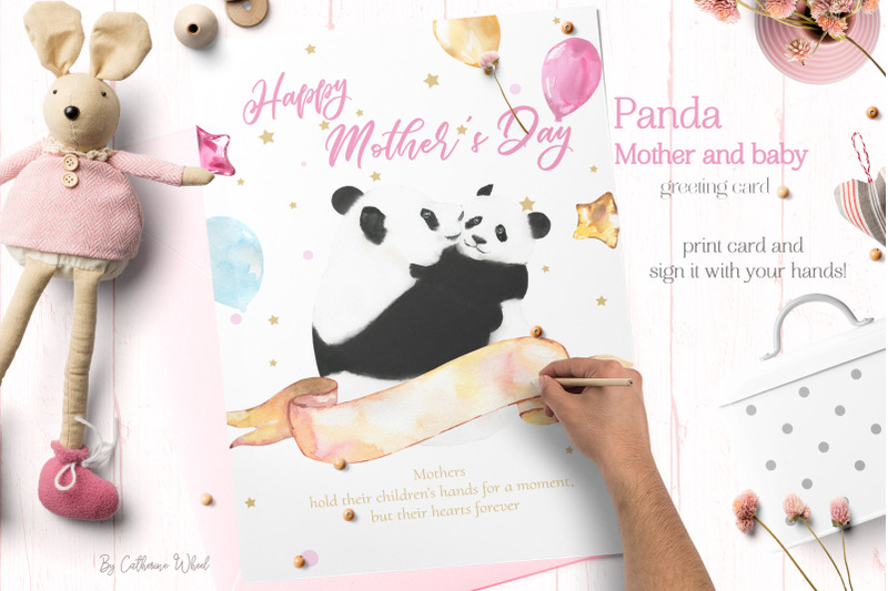 mother-039-s-day-panda-greeting-cards-template