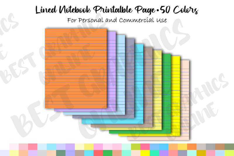 lined-notebook-school-digital-papers-printable-page-clipart