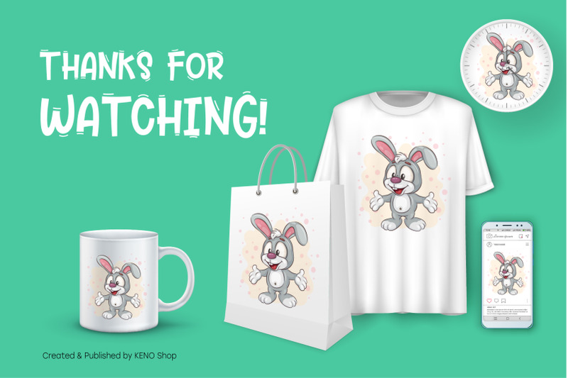 cartoon-easter-bunny-t-shirt-png-svg