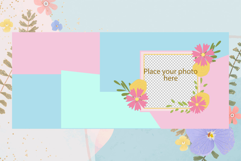 coffee-mug-wrap-spring-flowers-with-frame-for-photo-png