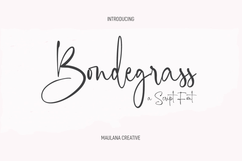 bondegrass-script-font