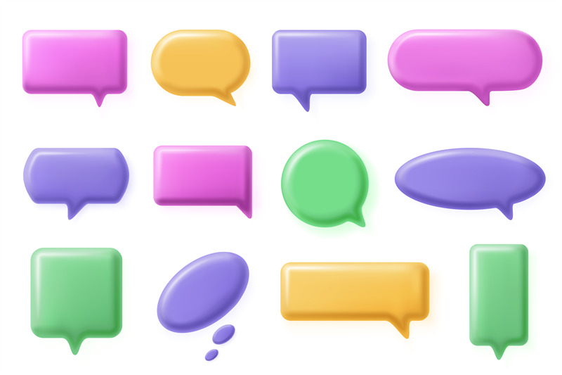 speech-bubble-3d-chat-message-elements-conversation-dialog-icons-on