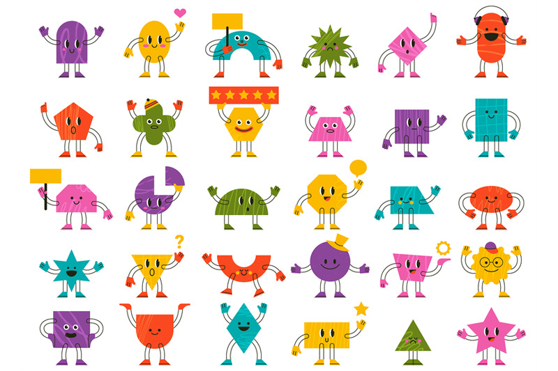 geometric-comic-abstract-characters-with-funny-faces-and-emotions-cut