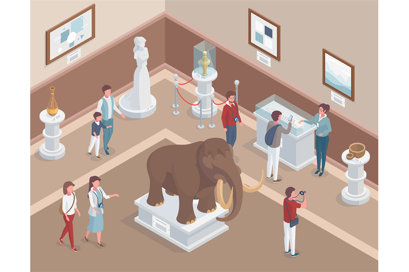 isometric-museum-interior-history-exposure-ancient-exhibits-museum