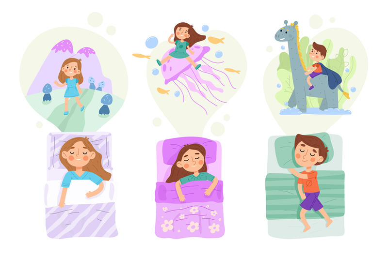 child-in-bed-fantasy-world-bedtime-sleeping-kid-character-kids-night
