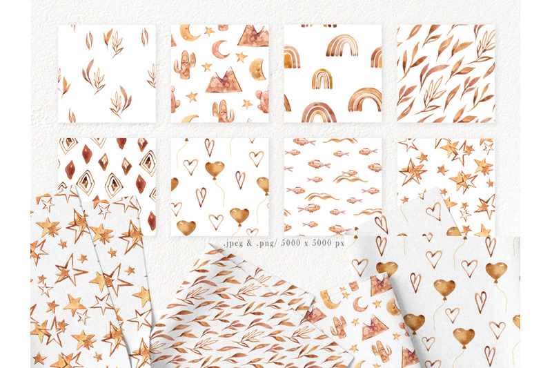 watercolor-boho-nursery-seamless-patterns-digital-paper
