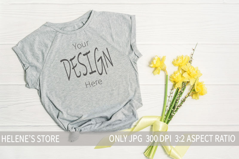 spring-gray-t-shirt-mockup