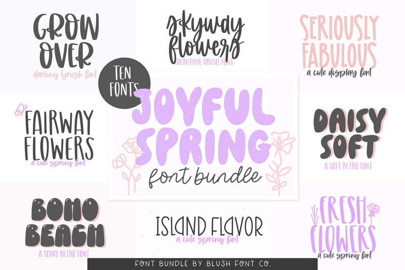 joyful-spring-font-bundle