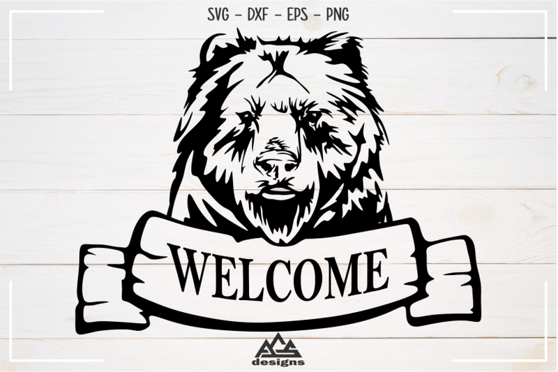 bear-grizzly-welcome-sign-decals-svg-design