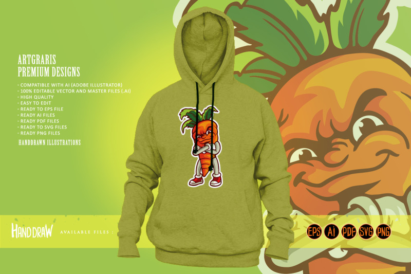 vegetarian-smile-carrot-logo-mascot-illustrations