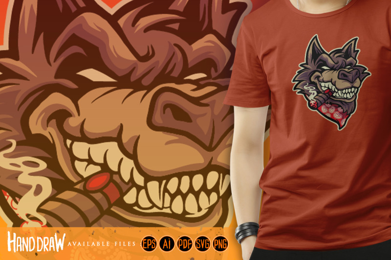 wolf-head-cigar-logo-mascot-illustrations